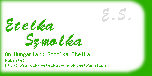 etelka szmolka business card